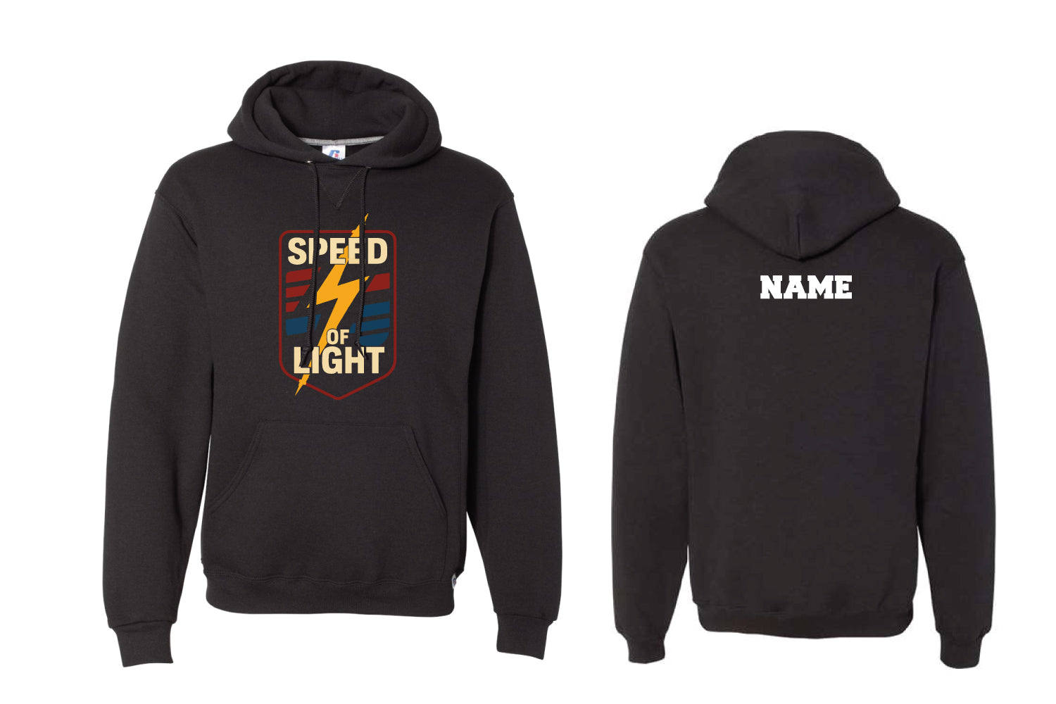 Speed of Light Cotton Hoodie - Black