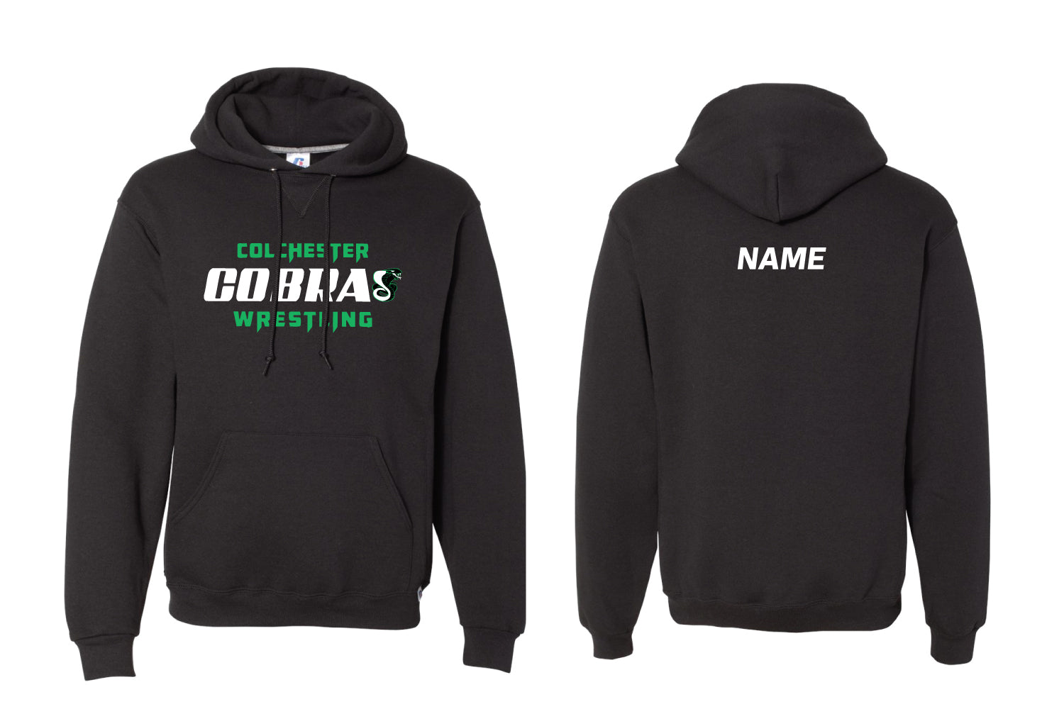 Cobras Wrestling Cotton Hoodie - Black