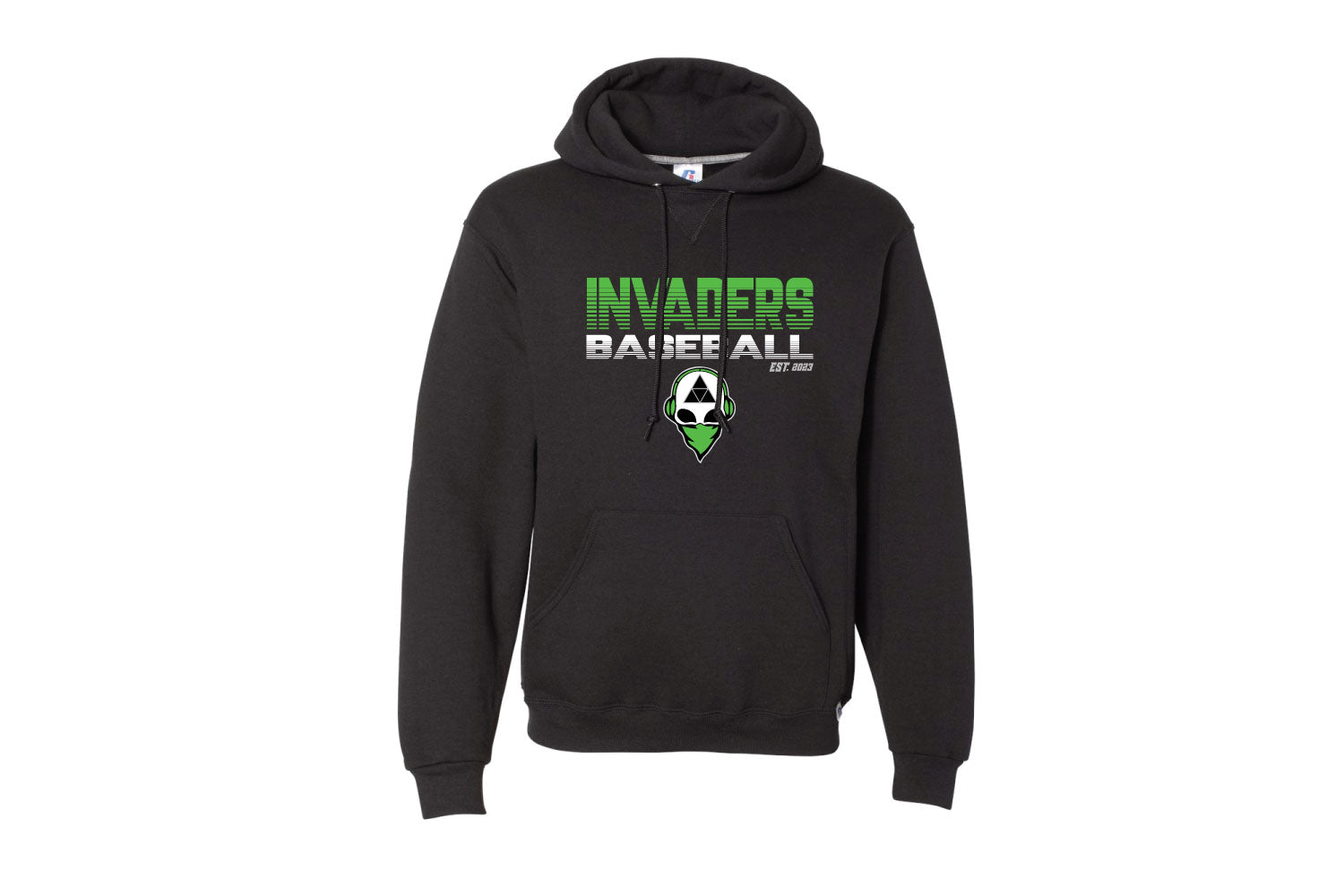 Invaders Baseball Cotton Hoodie - Black