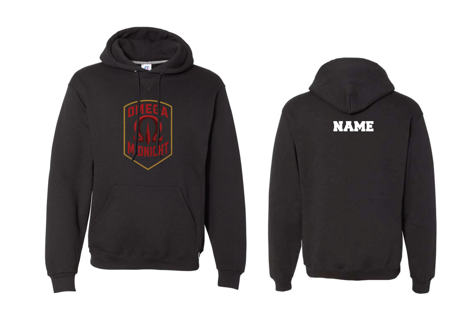 Omega Midnight Cotton Hoodie - Black