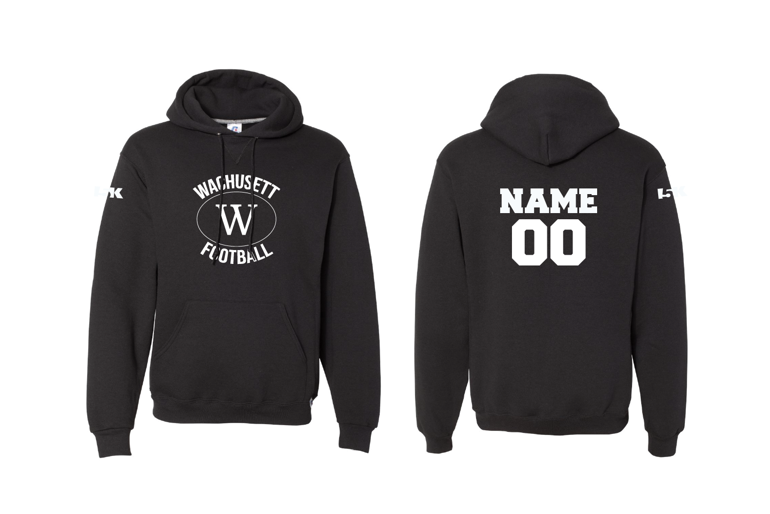 Wachusett Football Cotton Hoodie - Black