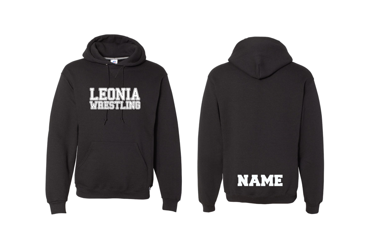 Leonia Wrestling Cotton Hoodie - Black