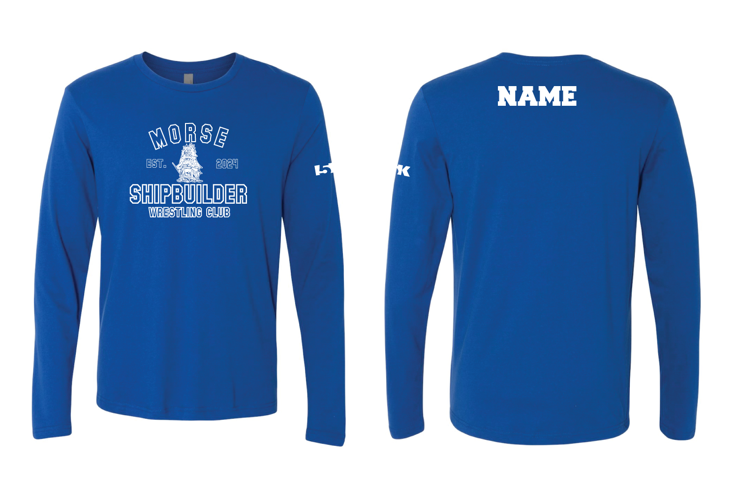 Shipbuilder Wrestling Cotton Long Sleeve Shirt - Royal