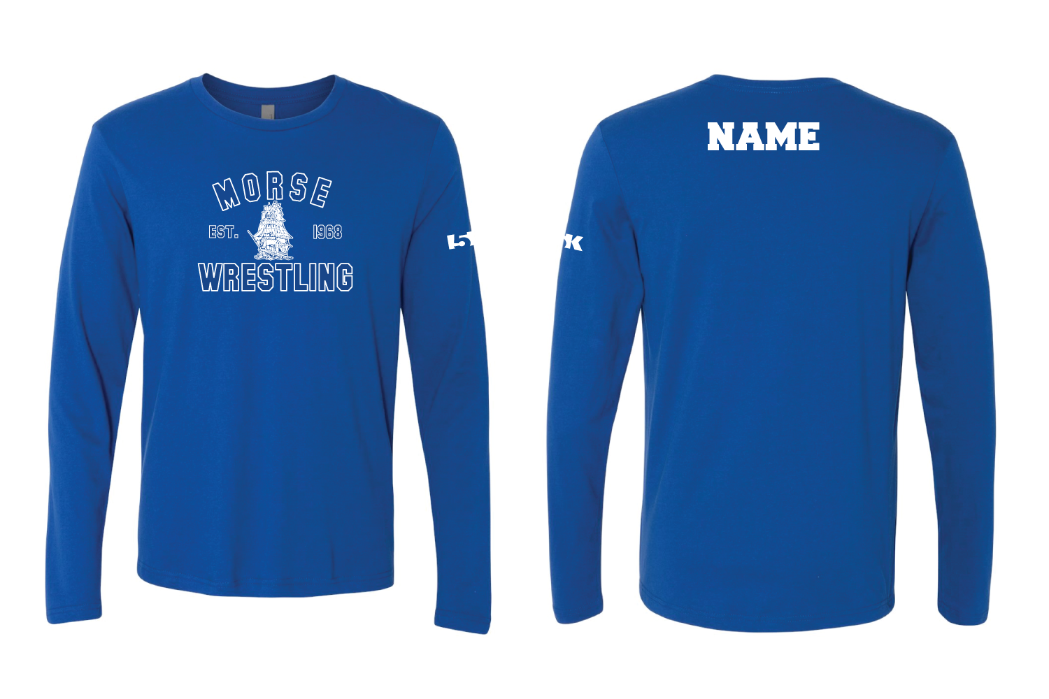Morse Wrestling Cotton Long Sleeve Shirt - Royal