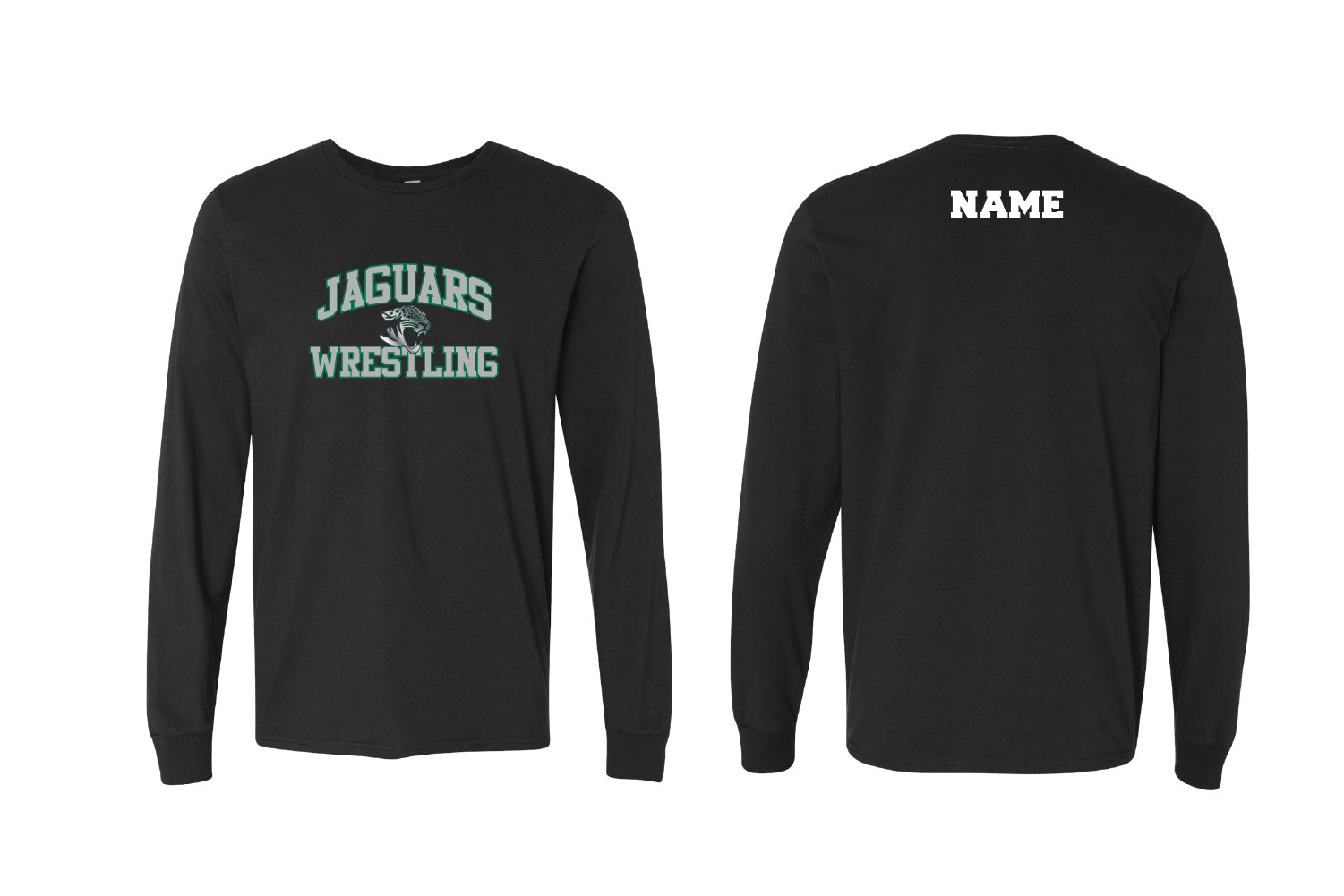 CHF Jaguars Wrestling Cotton Long Sleeve Shirt - Black