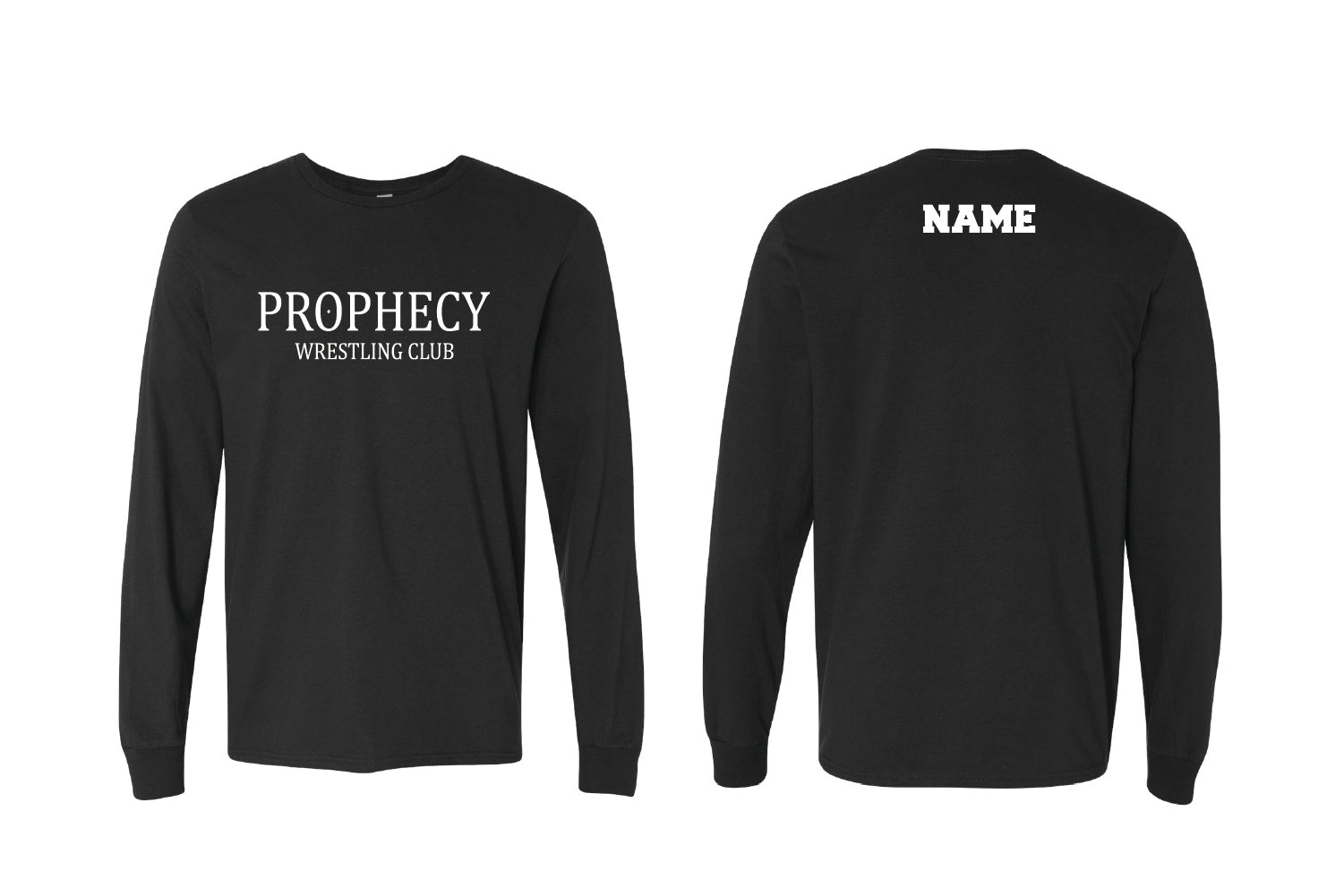 Prophecy Wrestling Club Cotton Long Sleeve Shirt - Black