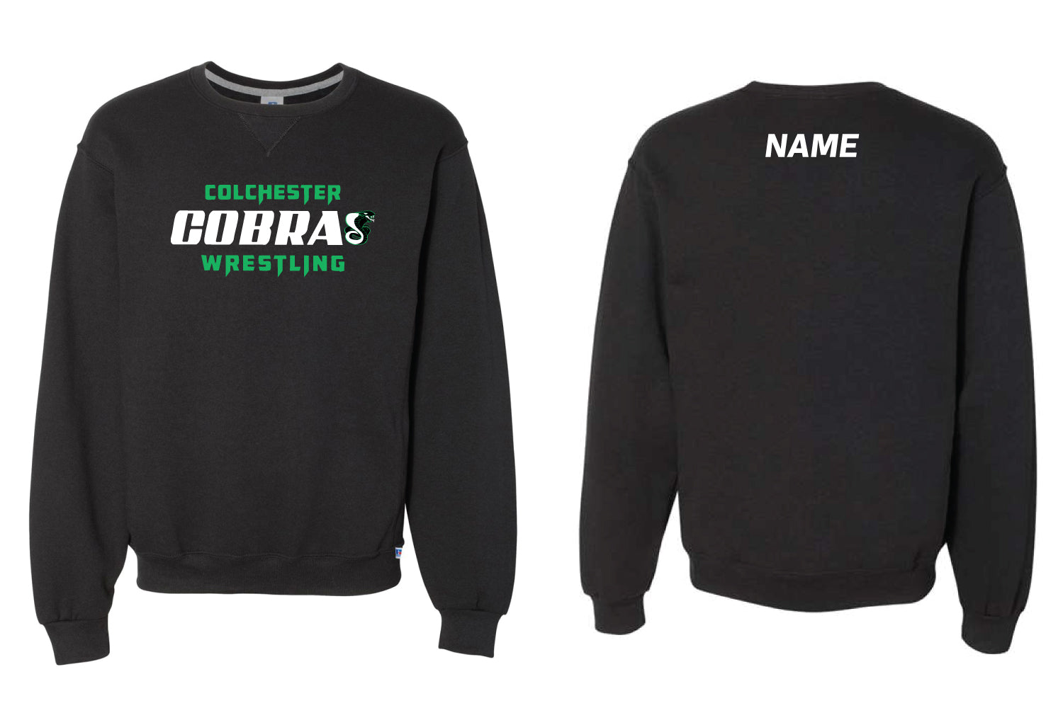 Cobras Wrestling Cotton Crewneck Sweatshirt - Black