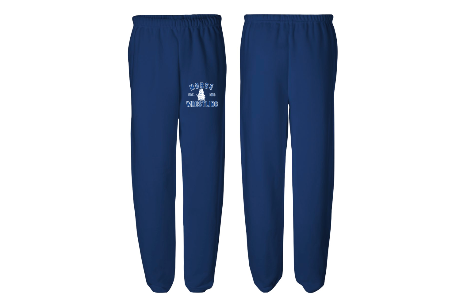 Morse Wrestling Cotton Sweatpants - Royal