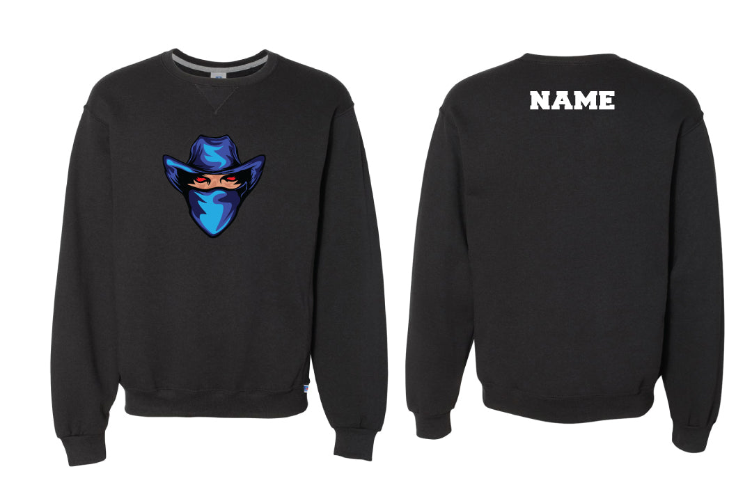 Tri-Town Renegades Cotton Crewneck Sweatshirt - Black (Design 2)