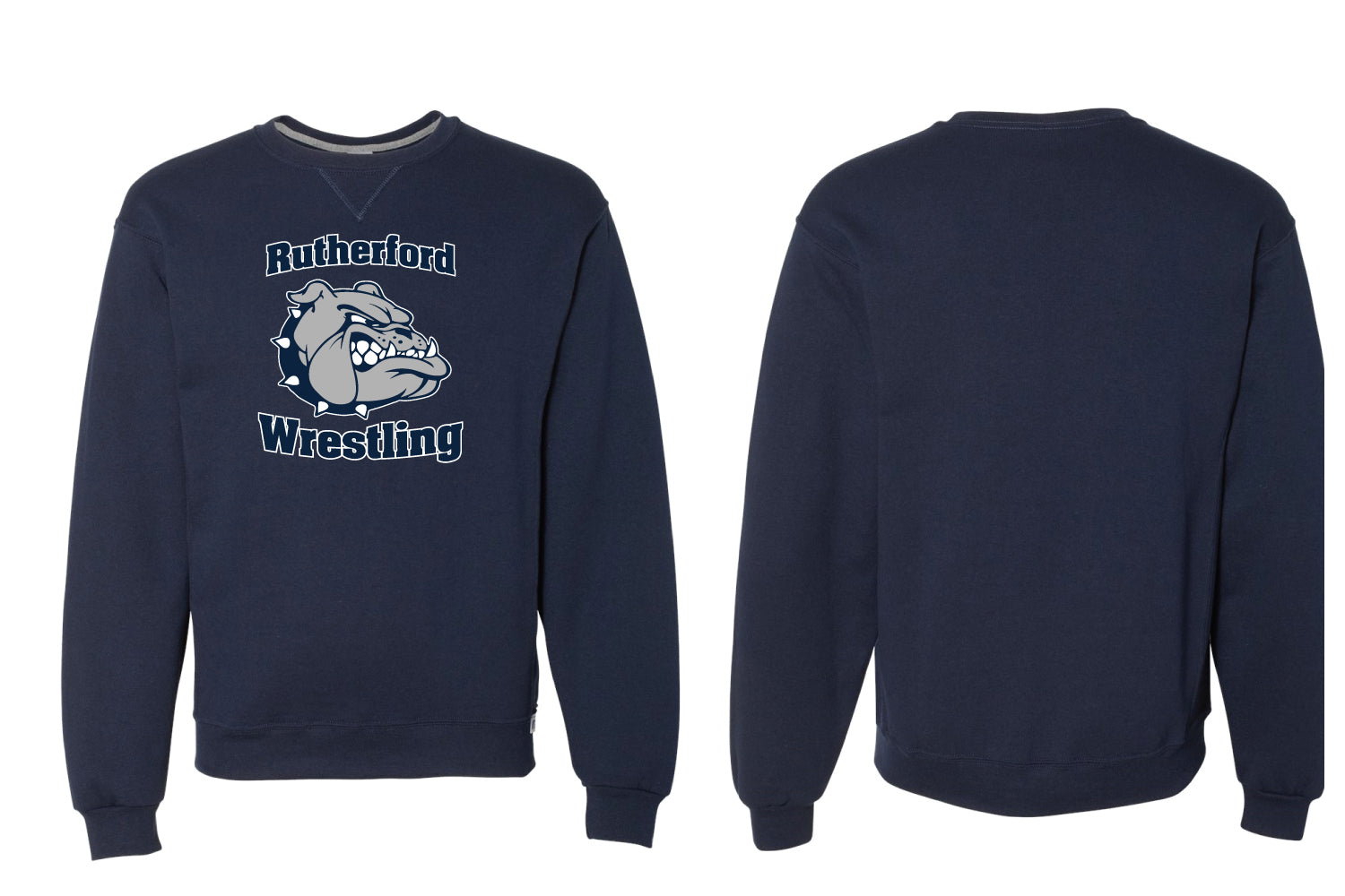 Rutherford Wrestling Cotton Crewneck Sweatshirt - Navy
