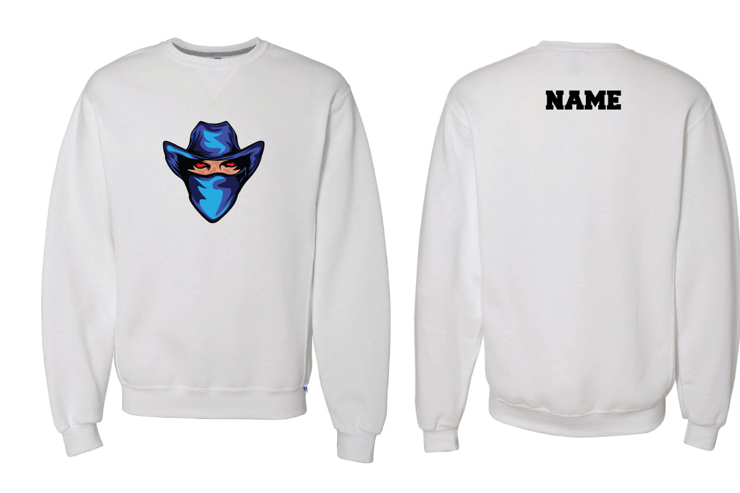 Tri-Town Renegades Cotton Crewneck Sweatshirt - White (Design 2)