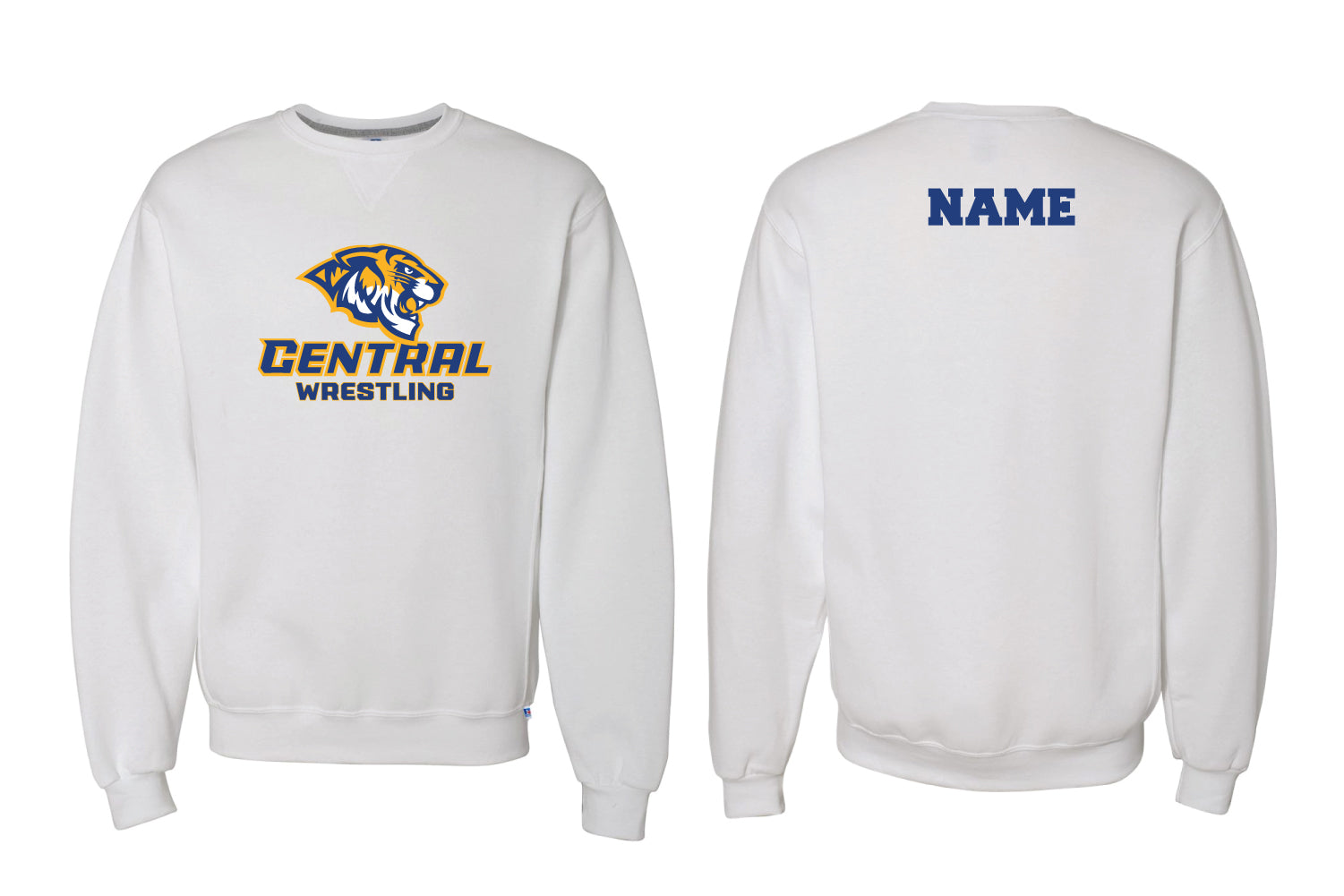 Central Wrestling Cotton Crewneck Sweatshirt - White