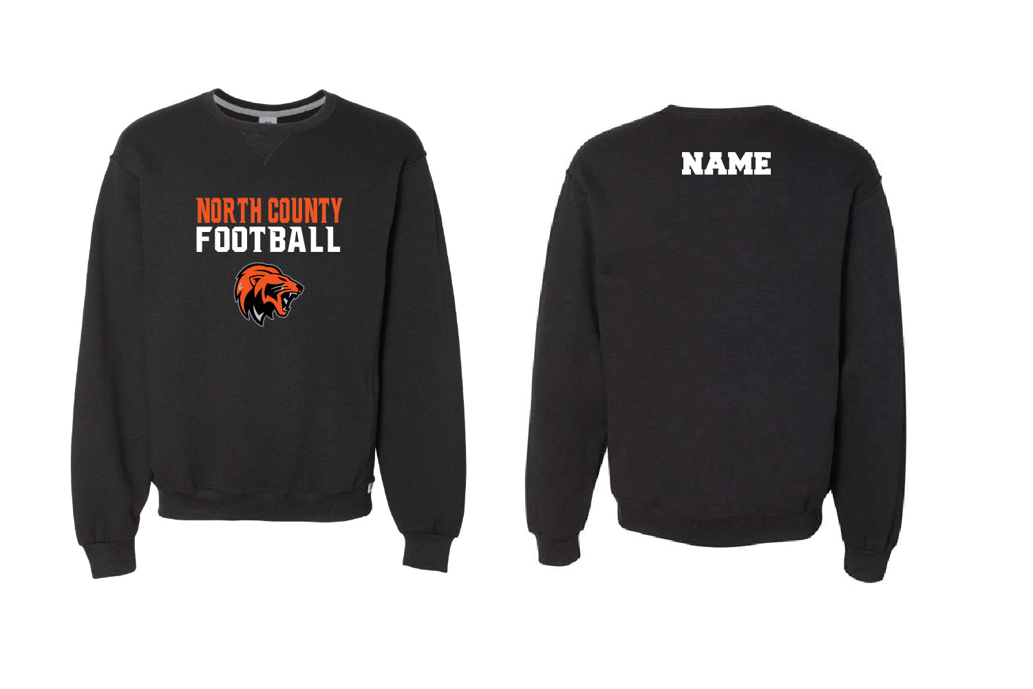 North County Lions Cotton Crewneck Sweatshirt - Black
