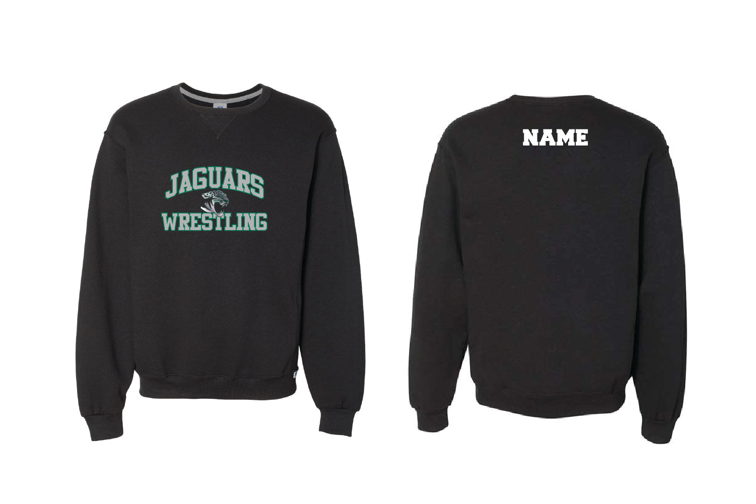 CHF Jaguars Wrestling Cotton Crewneck Sweatshirt - Black