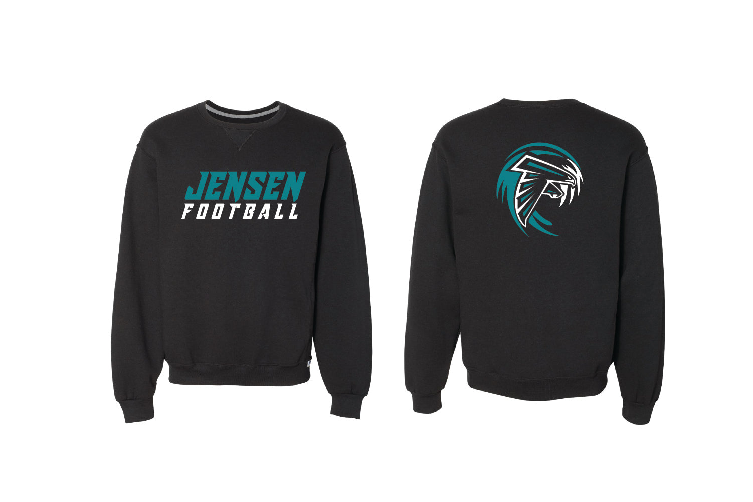 Jensen Beach Football Cotton Crewneck Sweatshirt - Black