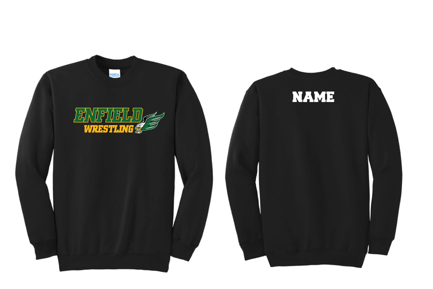Enfield Youth Wrestling Cotton Sweatshirt - Black