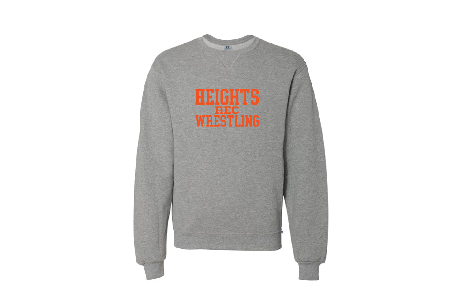 Hasbrouck Heights Wrestling Cotton Crewneck Sweatshirt - Gray