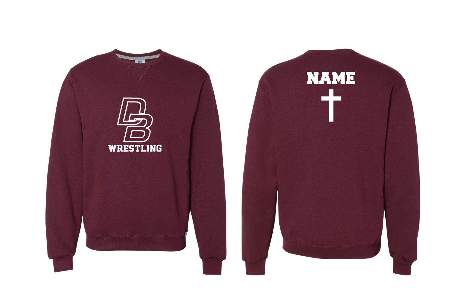 Don Bosco Prep Wrestling Cotton Crewneck Sweatshirt - Maroon