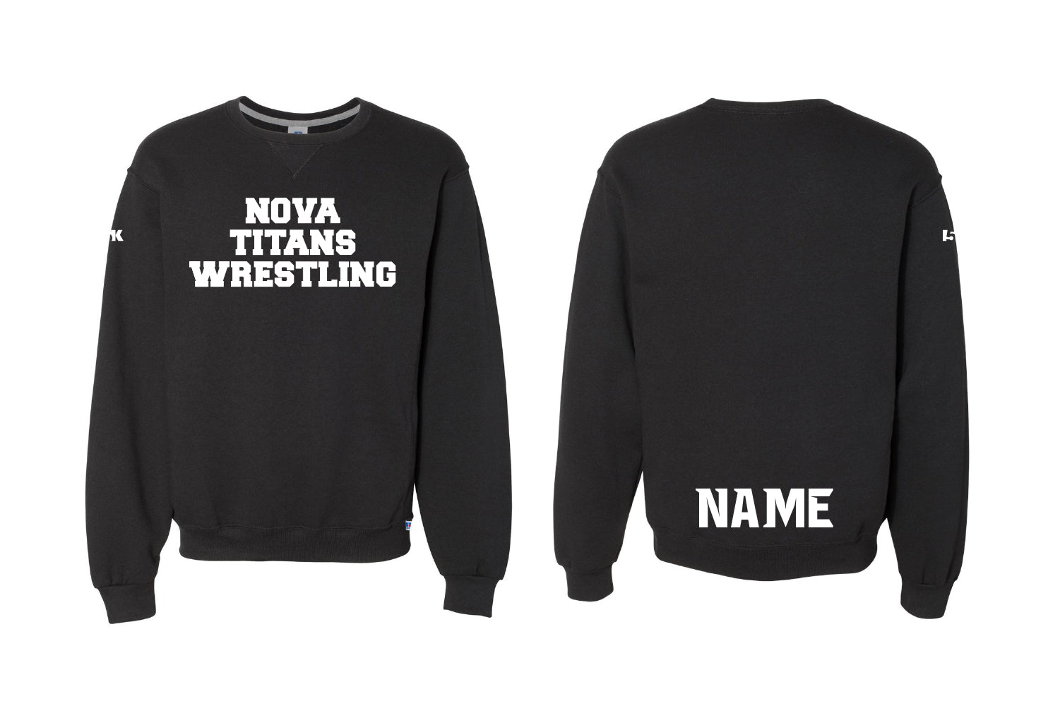 Nova Titans Wrestling Cotton Crewneck Sweatshirt - Black