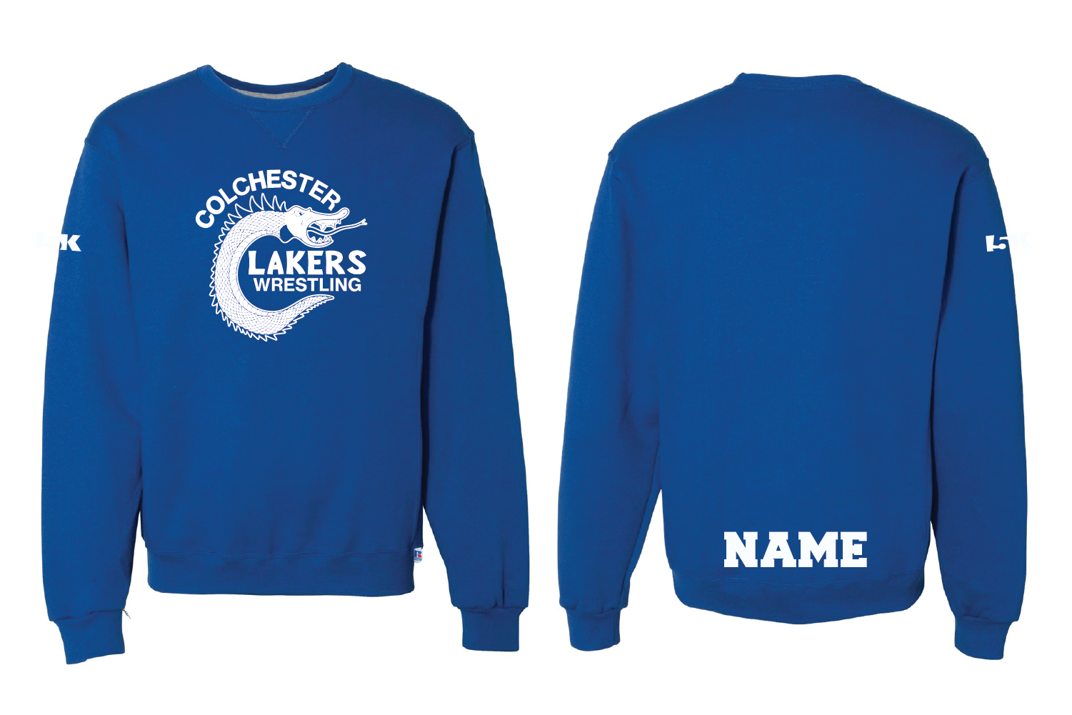 Lakers Wrestling Cotton Crewneck Sweatshirt - Royal