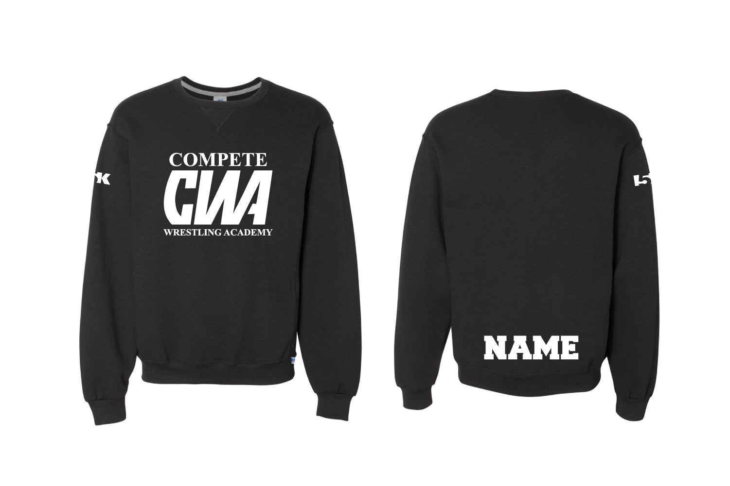 Compete Wrestling Academy Cotton Crewneck Sweatshirt - Black