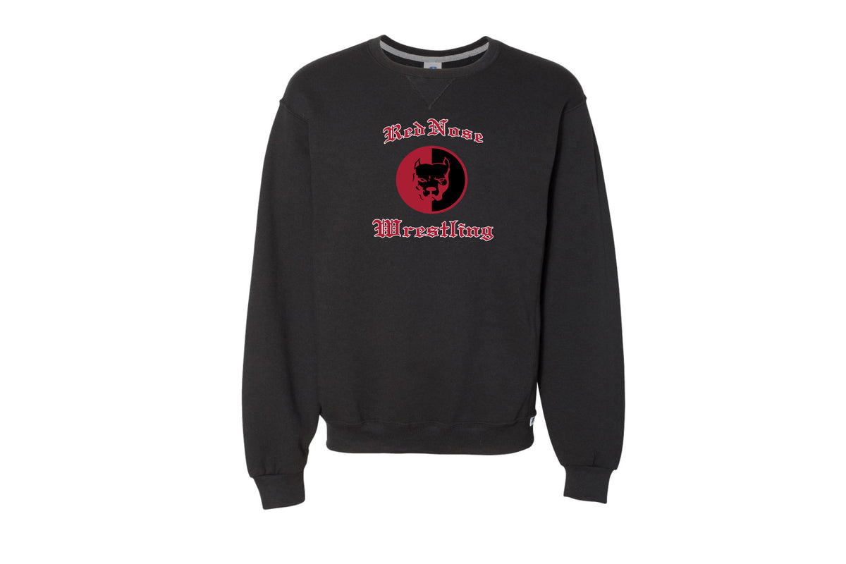 Red Nose Cotton Crewneck Sweatshirt - Black