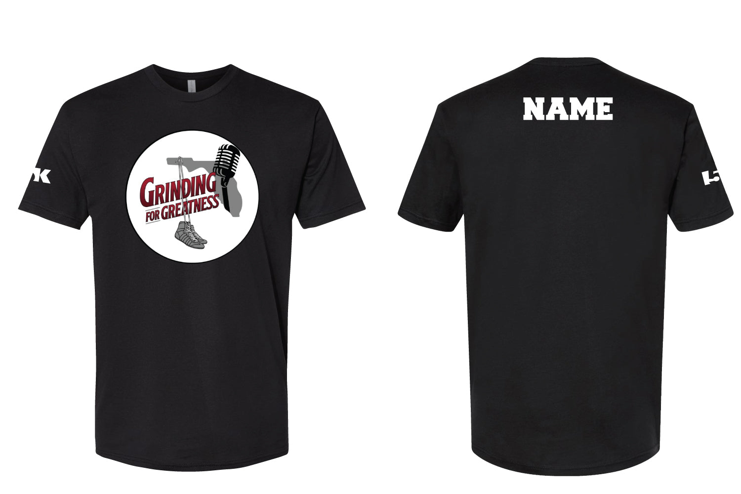 Grinding For Greatness Wrestling Cotton Crew Tee - Black
