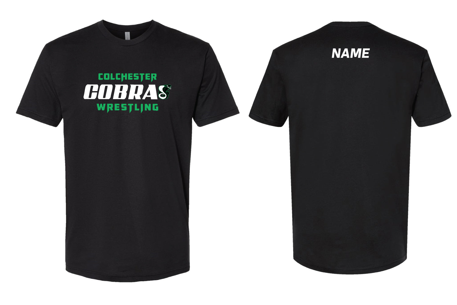 Cobras Wrestling Cotton Crew Tee - Black