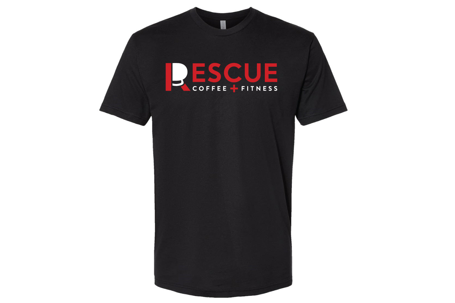 Rescue Coffee + Fitness Cotton Crew Tee - Black