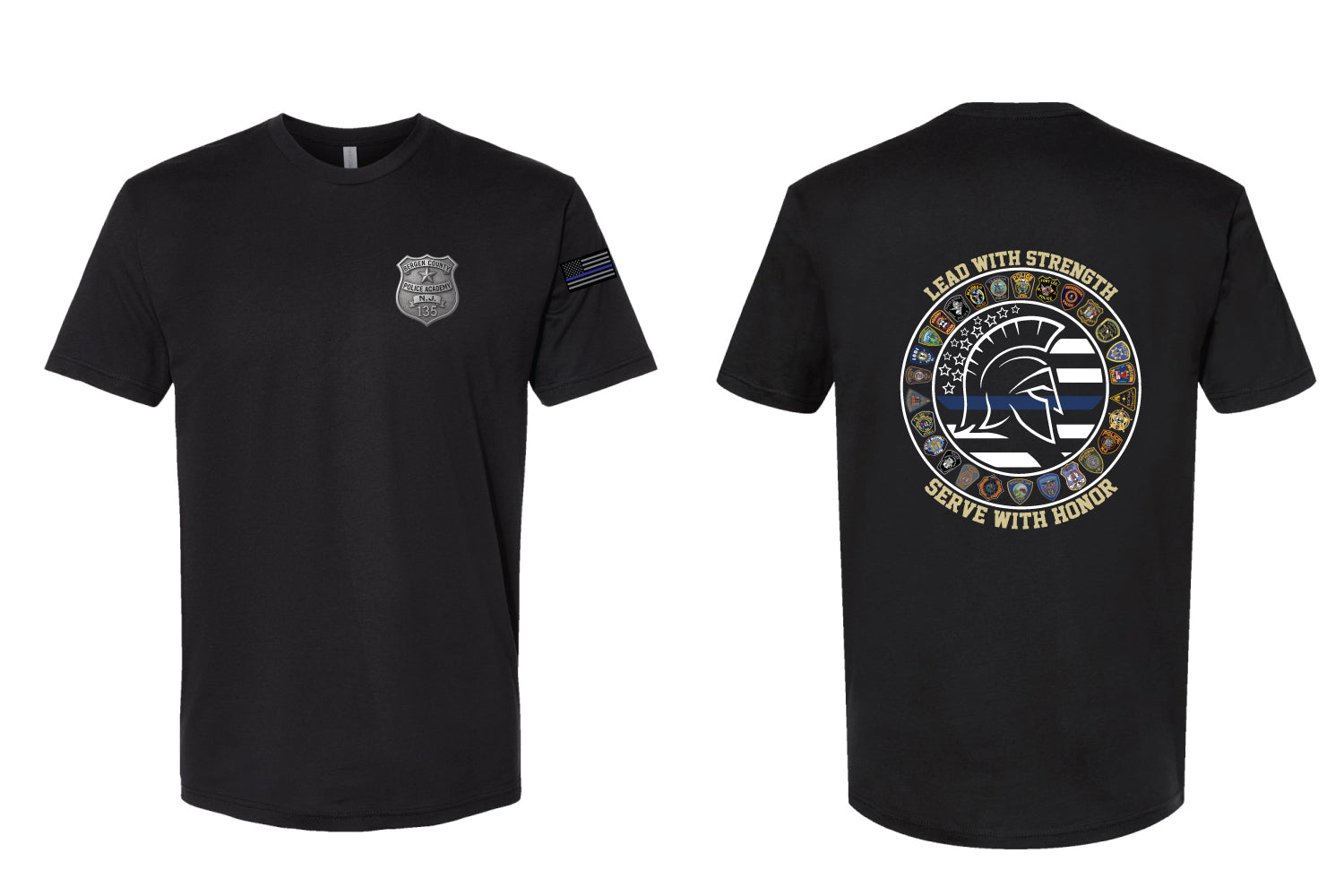 #135 Bergen County Police Academy Cotton Crew Tee - Black