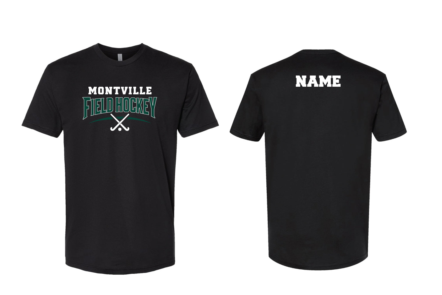 Montville Field Hockey Cotton Crew Tee - Black