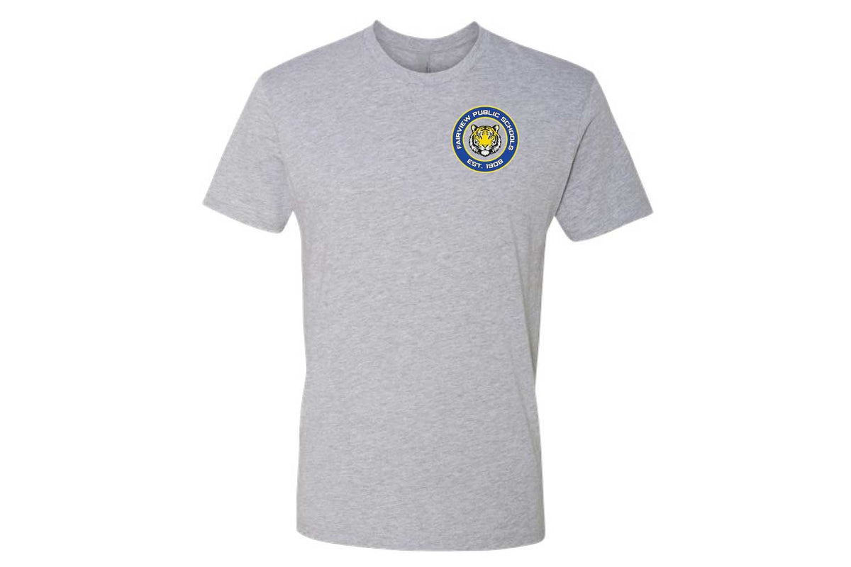 Fairview Public Schools Cotton Crew Tee - Design 1 - Grey
