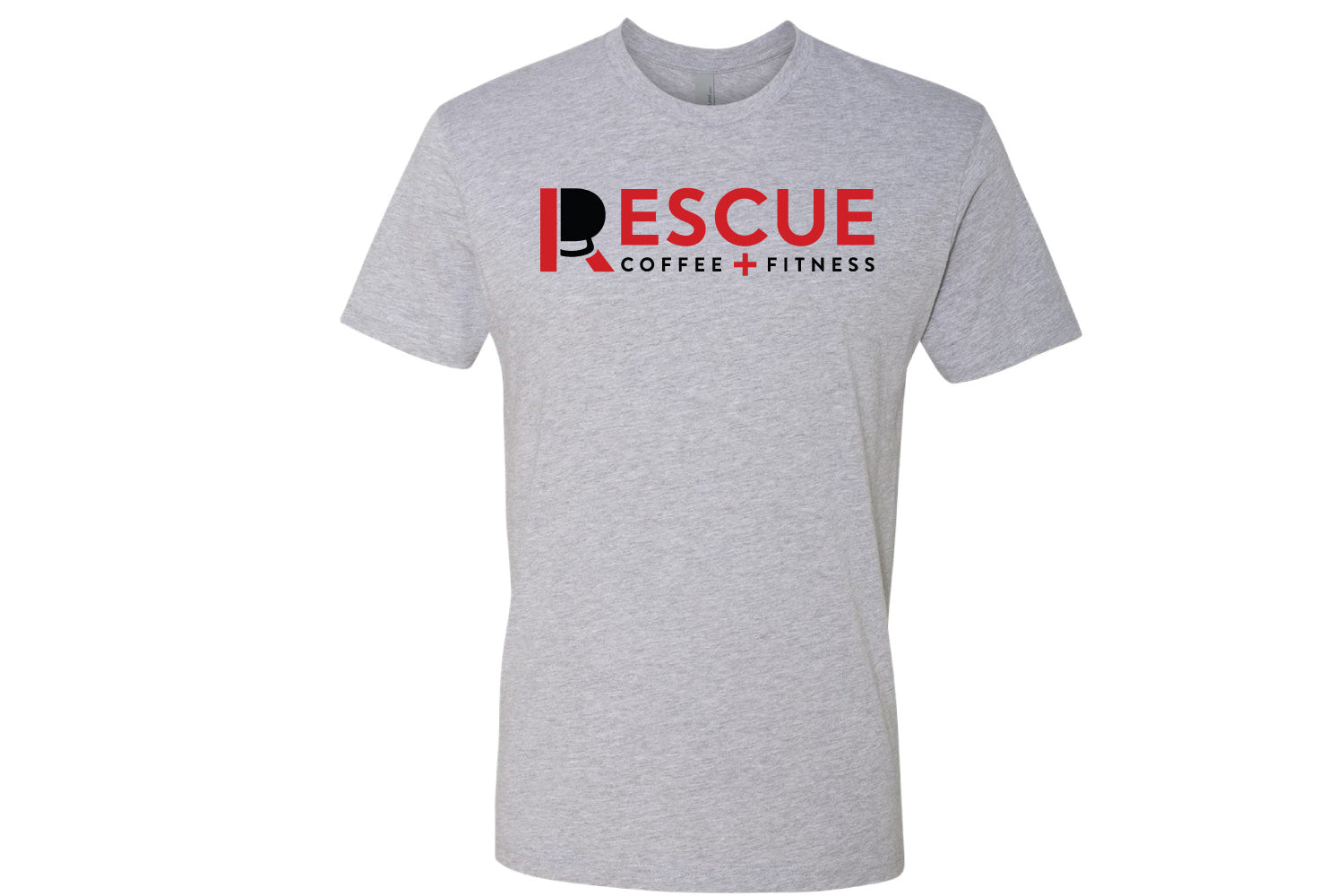 Rescue Coffee + Fitness Cotton Crew Tee - Grey