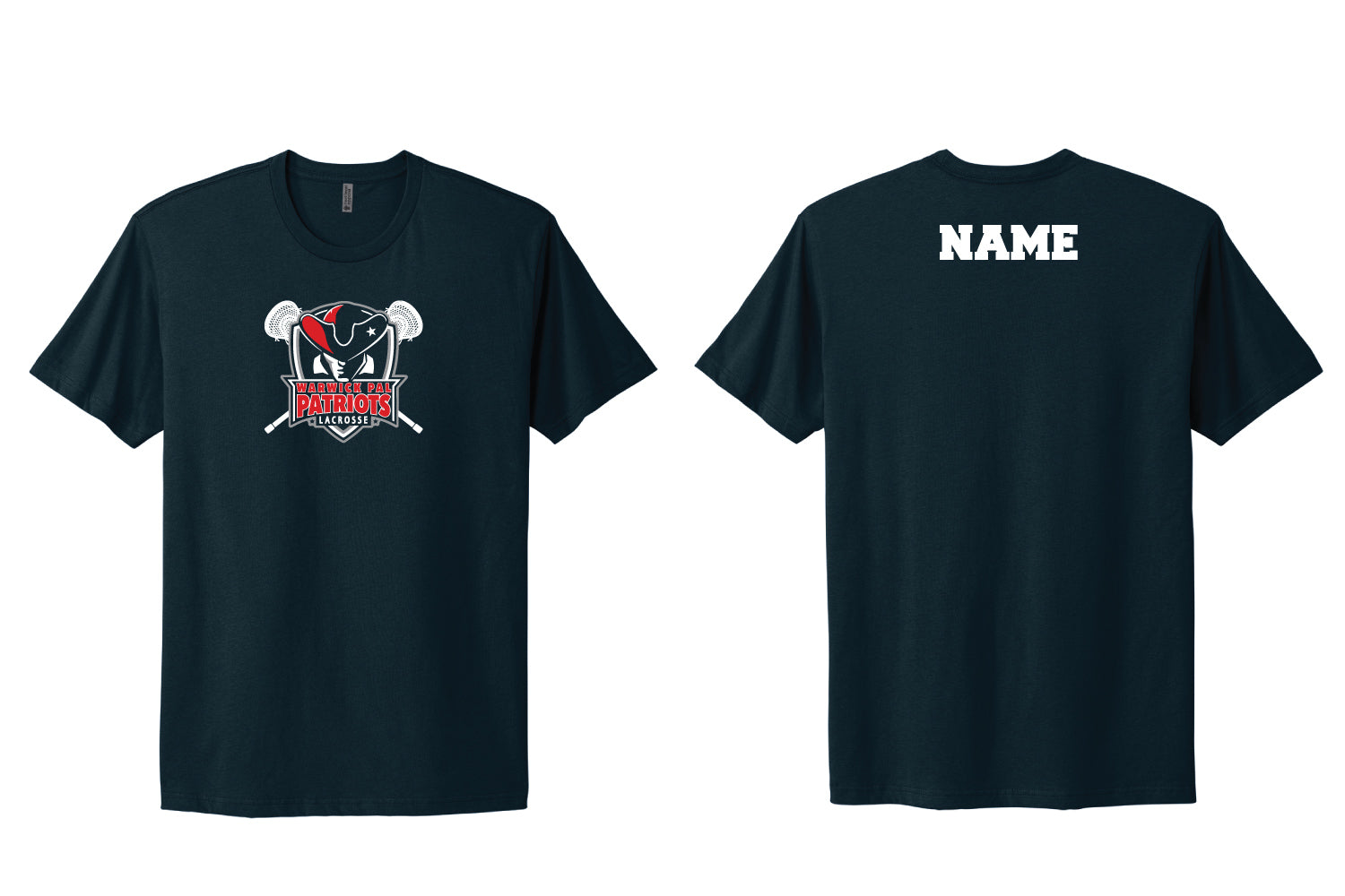 Warwick Pal Patriots Lax Cotton Crew Tee - Navy