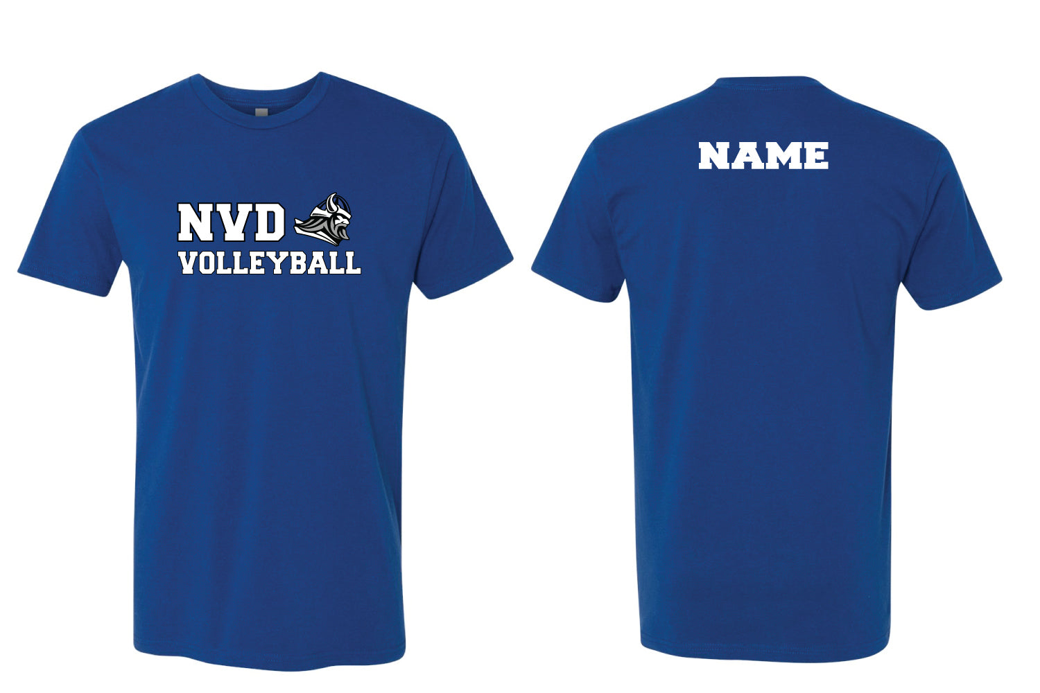 NVD Volleyball Cotton Crew Tee Design 2 - Royal