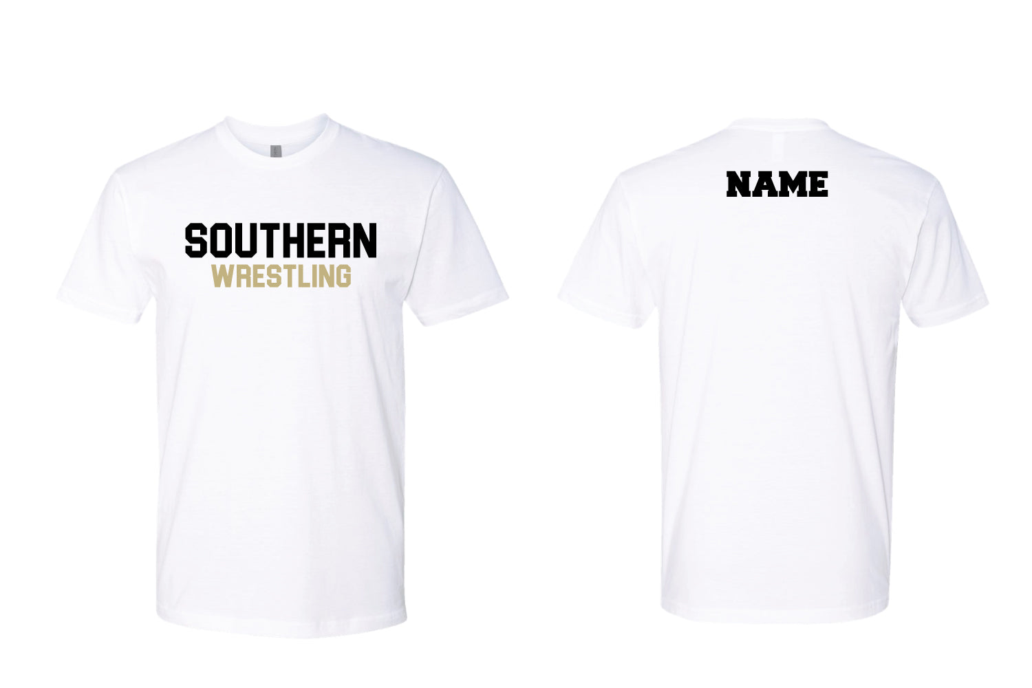 Southern Rams Wrestling Cotton Crew Tee - White