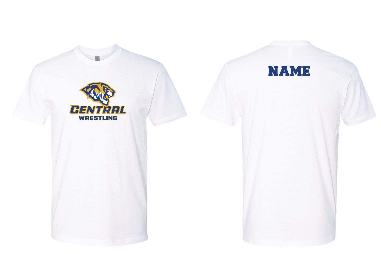 Central Wrestling Cotton Crew Tee - White