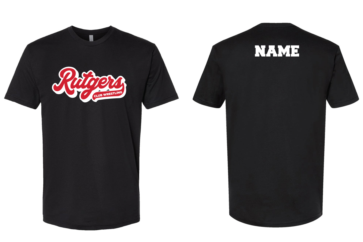 Rutgers Club Wrestling Cotton Crew Tee - Black
