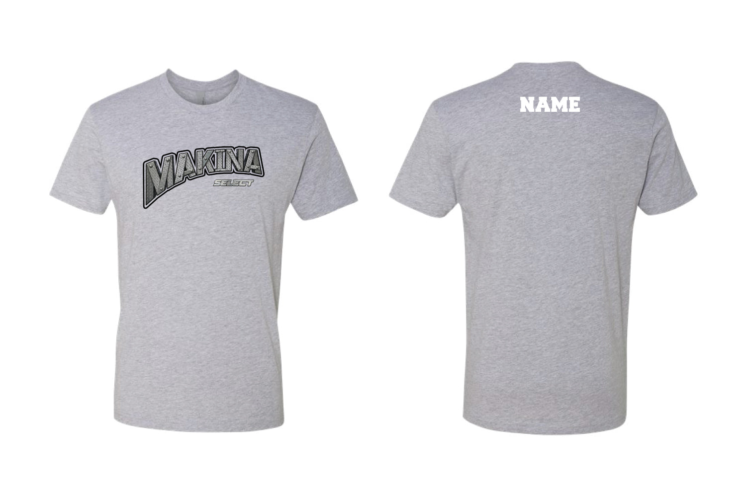 Makina Select Baseball Cotton Crew Tee - Gray
