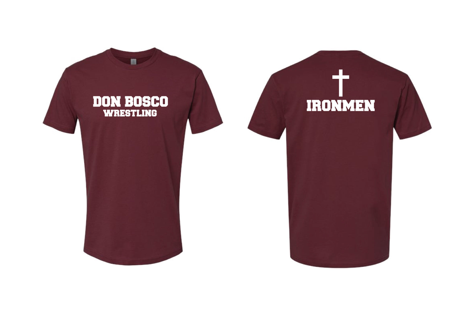 Don Bosco Prep Wrestling Cotton Crew Tee - Maroon