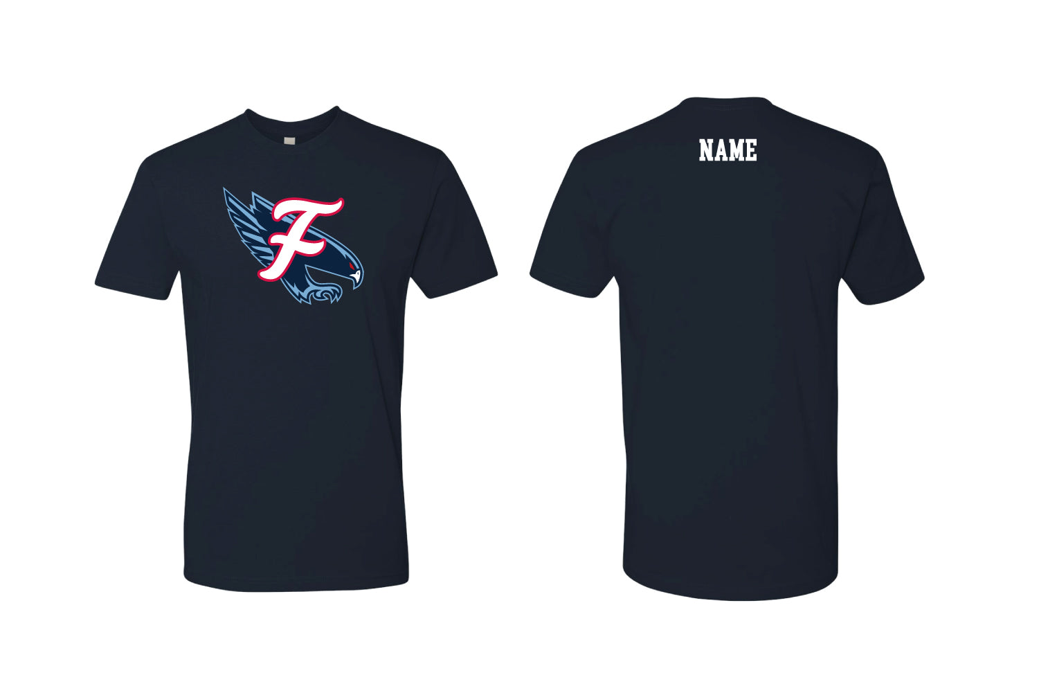 Falcons Baseball Cotton Crew Tee -  Navy