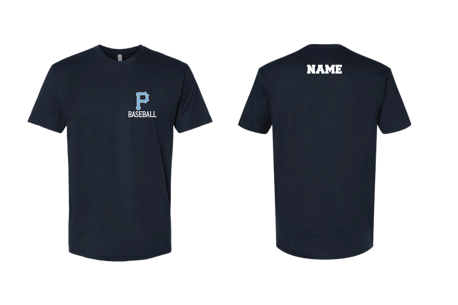 Paramus Baseball Cotton Crew Tee - Navy (Design 1)