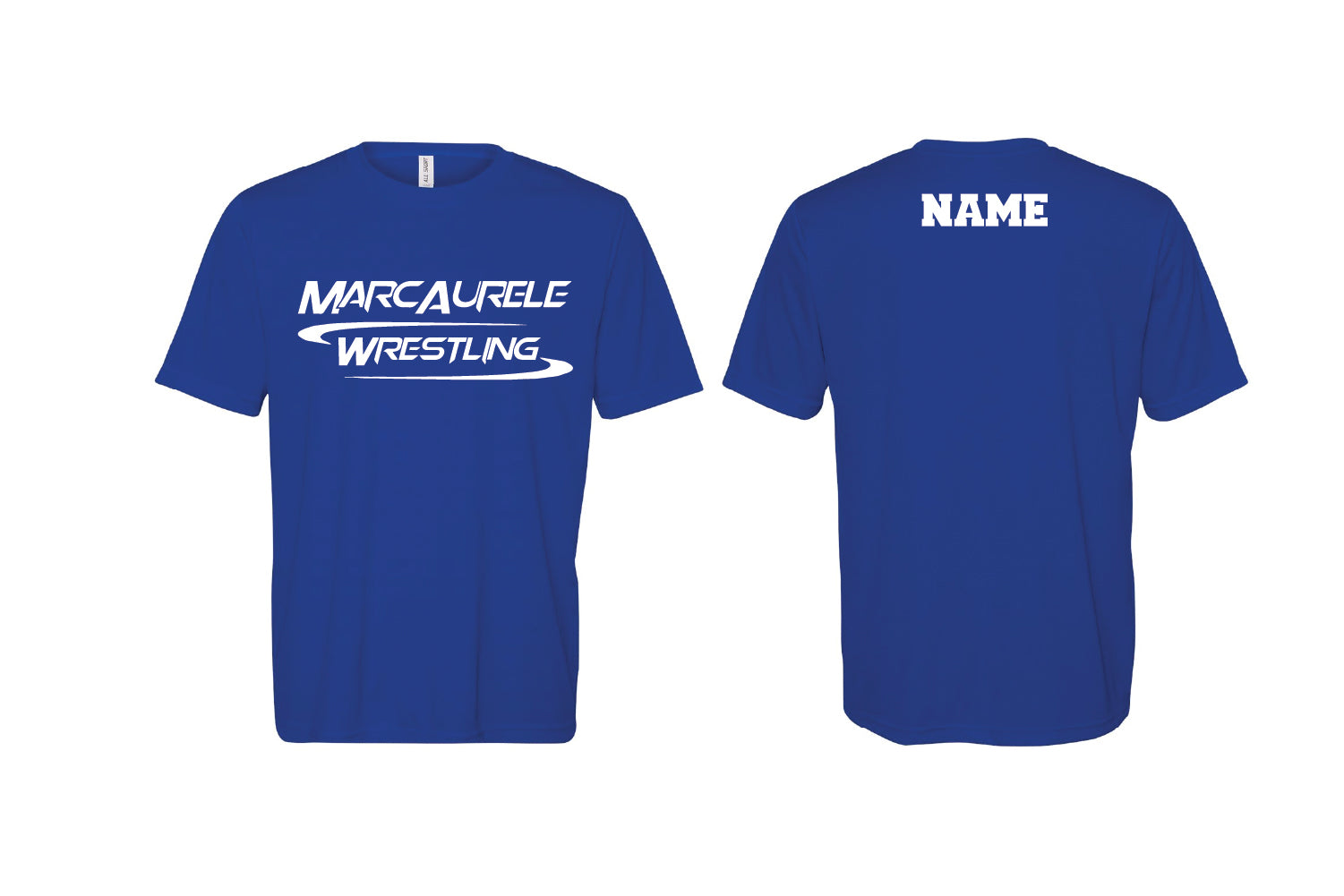 Marcaurele Wrestling Cotton Crew Tee - Royal