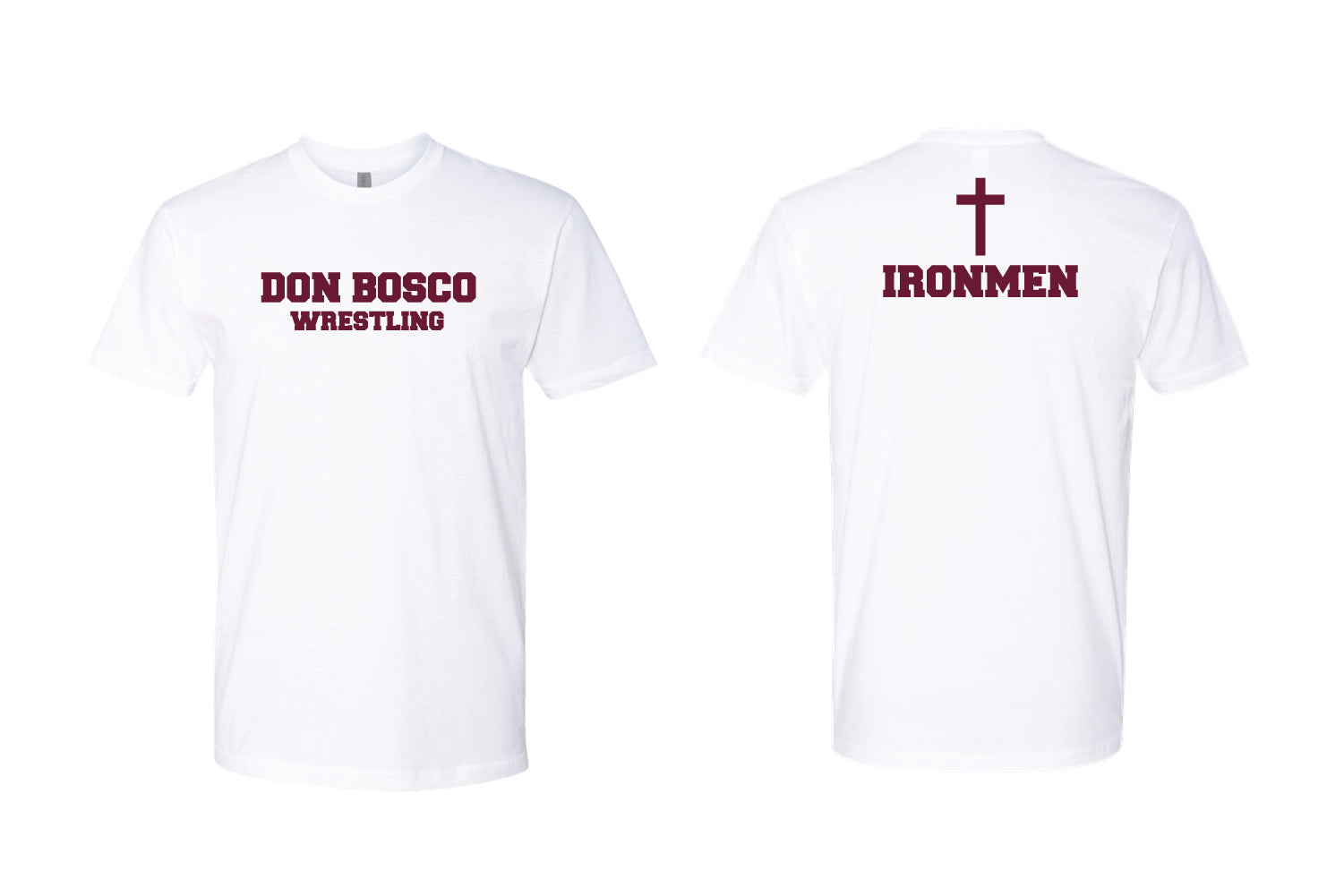 Don Bosco Prep Wrestling Cotton Crew Tee - White