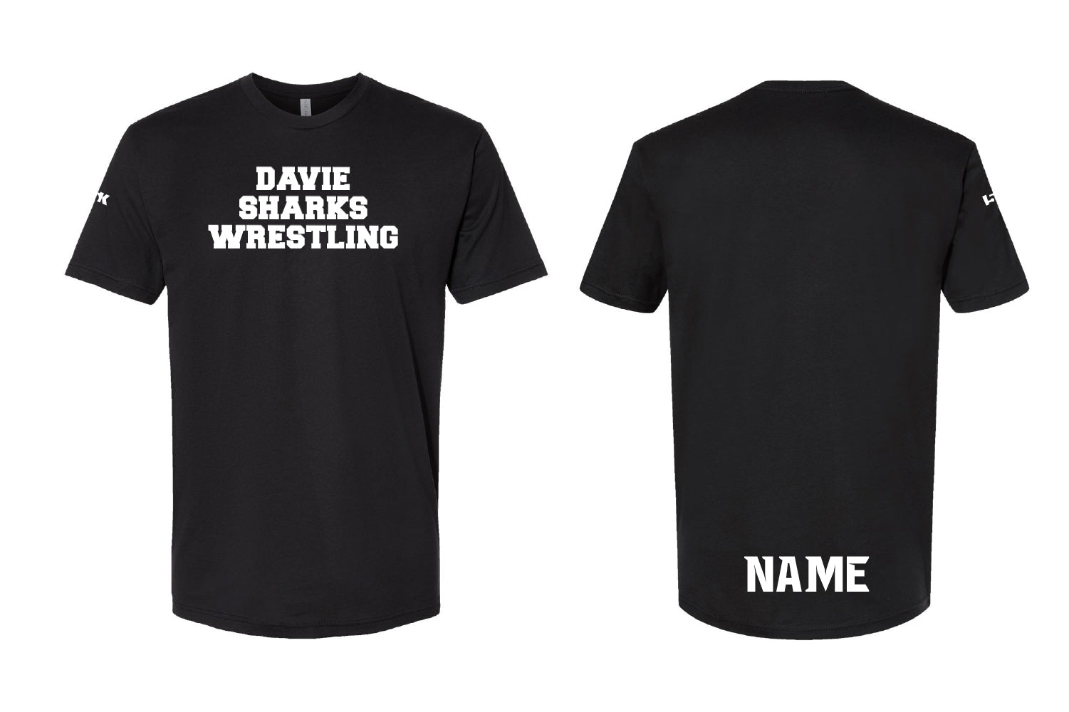 Davie Sharks Wrestling Cotton Crew Tee - Black