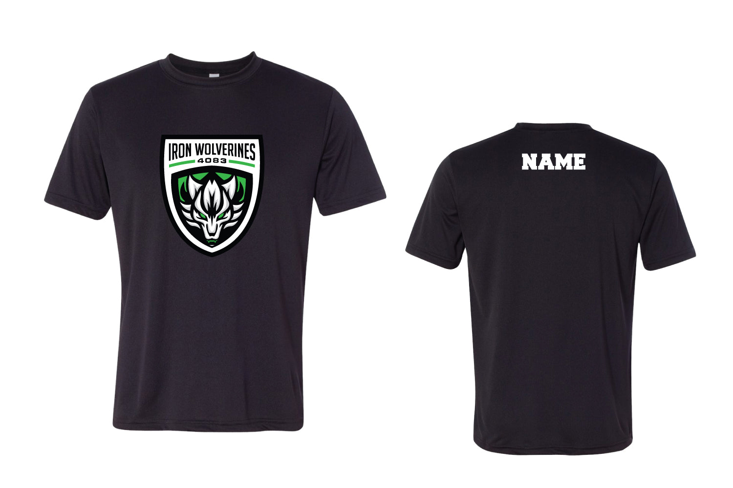 Iron Wolverines Dryfit Performance Tee - Black