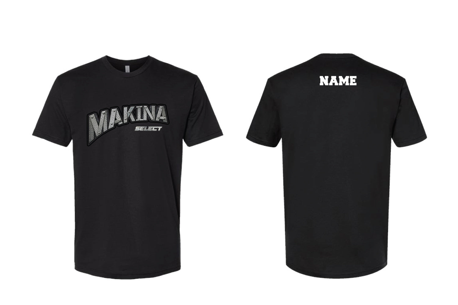 Makina Select Baseball Cotton Crew Tee - Black