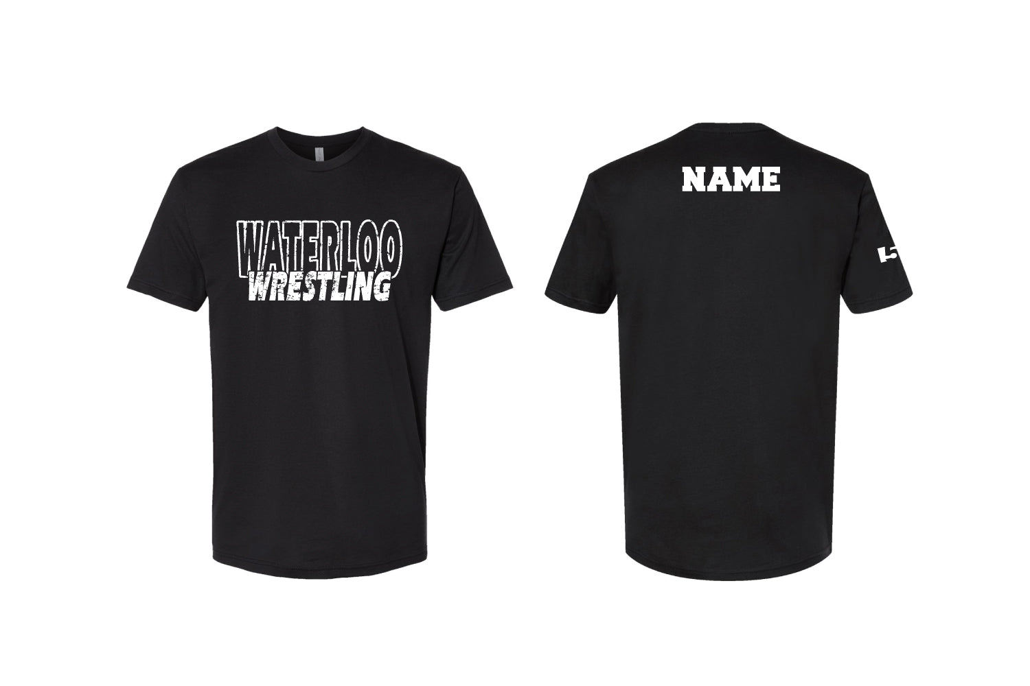 Waterloo Wrestling Cotton Crew Tee - Black