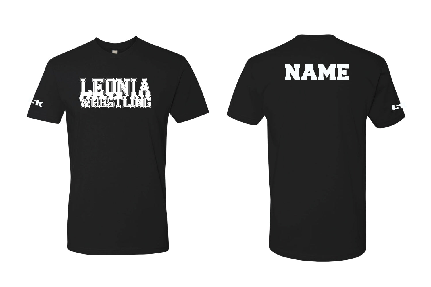 Leonia Wrestling Cotton Crew Tee - Black