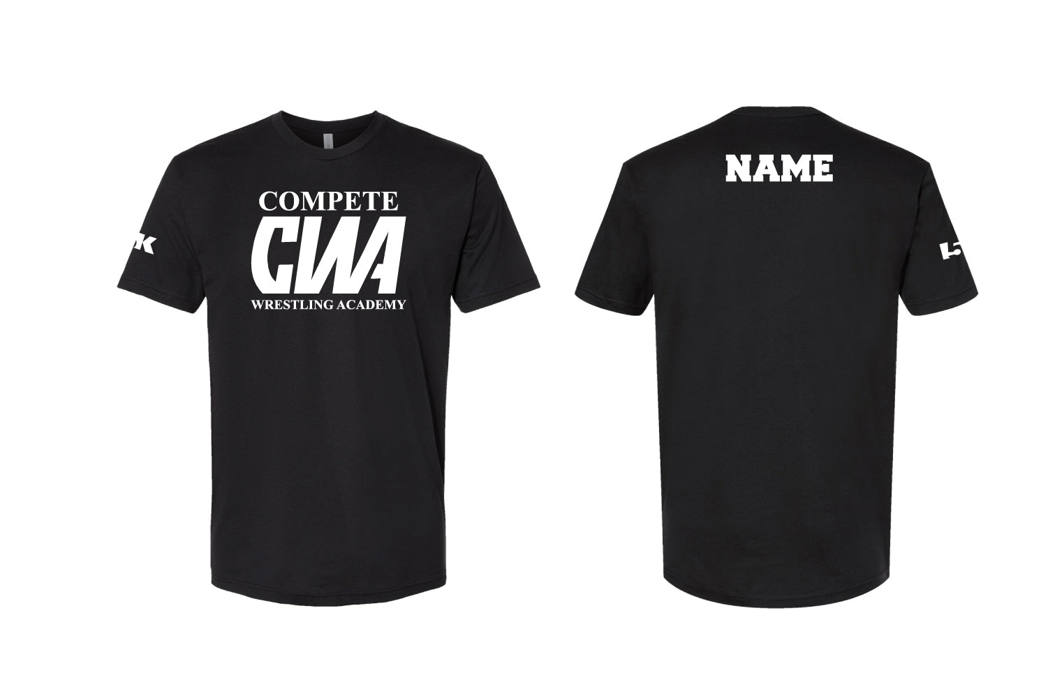 Compete Wrestling Academy Cotton Crew Tee - Black